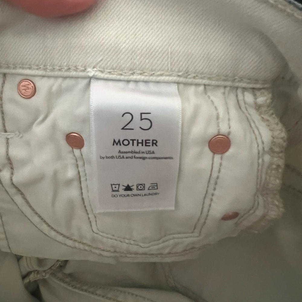 MOTHER Black & White Checkerboard Cropped Jeans - Picture 16 of 16